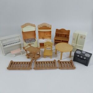 Calico Critters Sylvanian families Furniture Lot Kitchen Bedroom Living room Etc